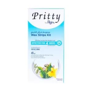 Pritty Wax Strips Kit With Jojoba Flower For All Skin Types 41 Pieces