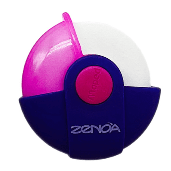 Maped Circular Eraser With Cover, Pink And Purple Colour - 450