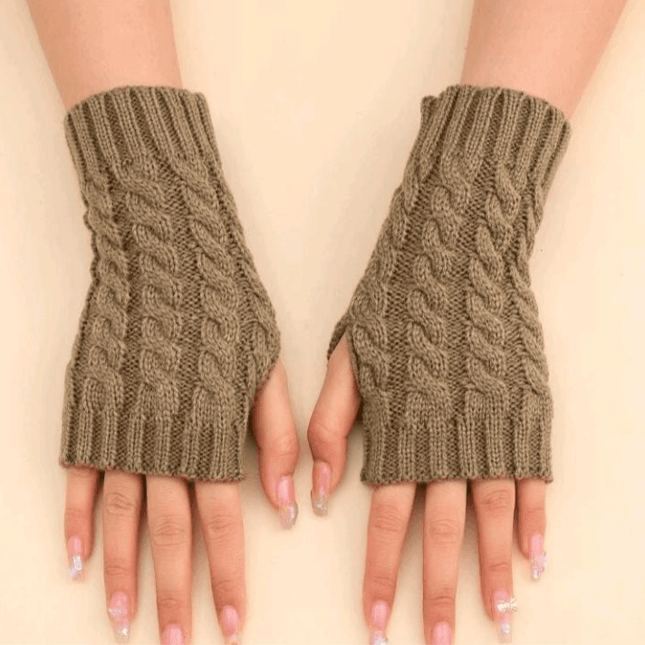 Fingerless Knit Gloves U-08