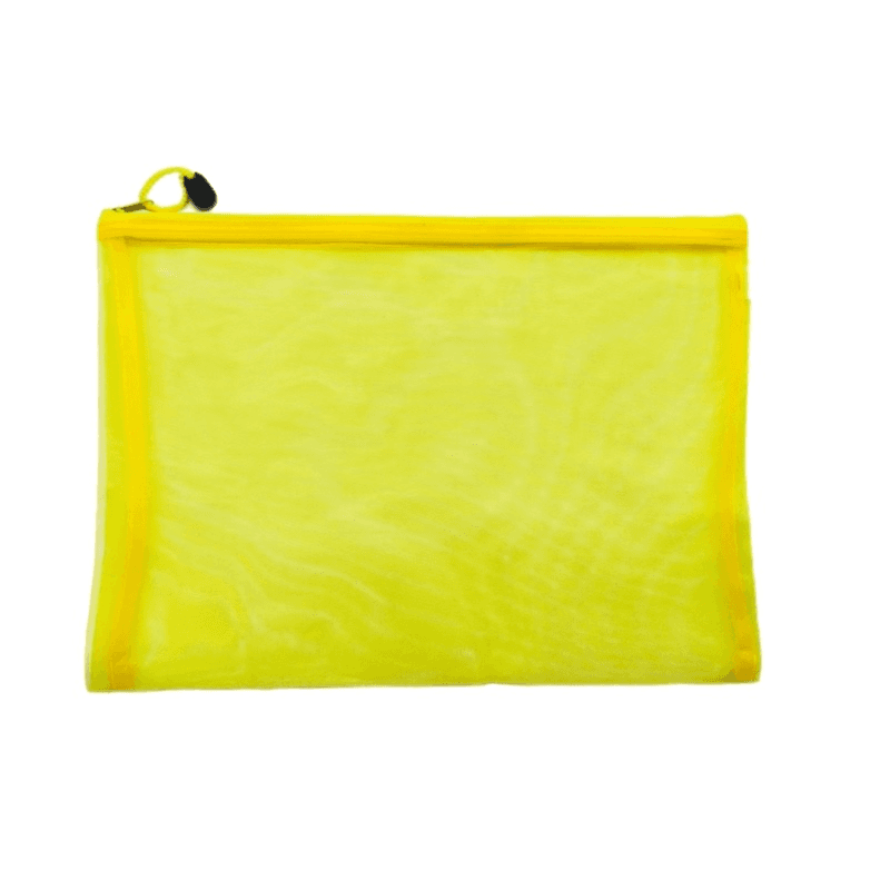 Doha Zipper Net File Bag B4 Yellow Colour - 6063