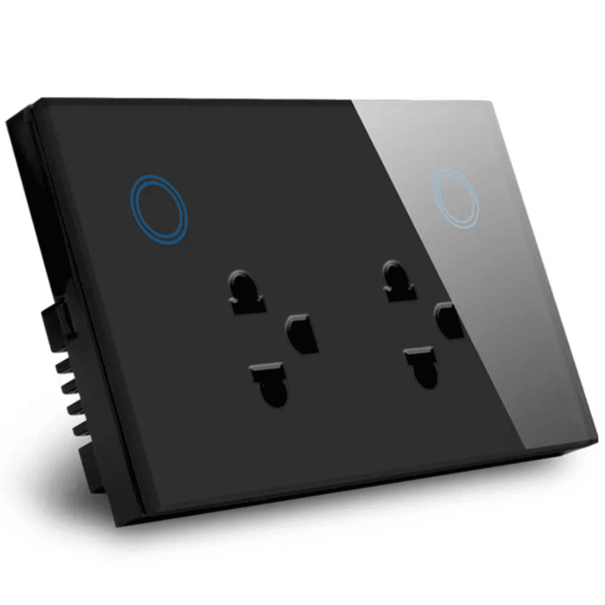 Smart Double Socket With Usb Port(Black)