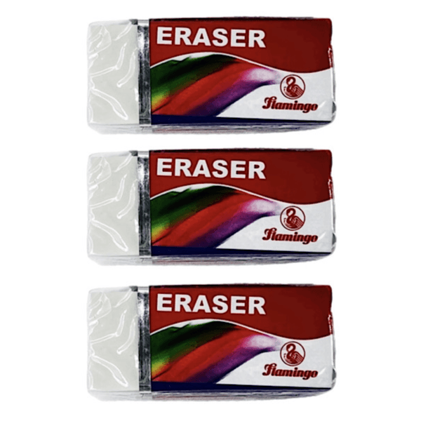 Offer 3 Of Flamingo Medium Size Eraser - 3 Pieces 10110