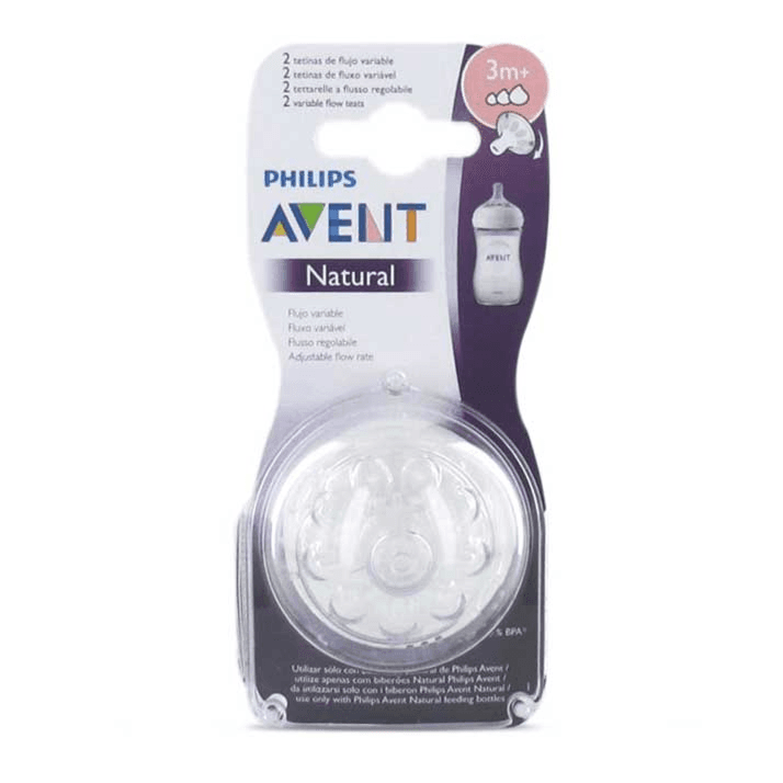 Avent Nat.2 Feeding Teets Variable 2's #SCF045/27