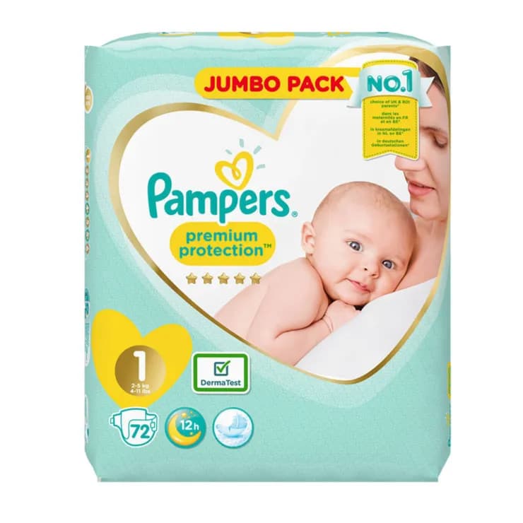 Pampers Size 1 Premium Protection 72 Pieces