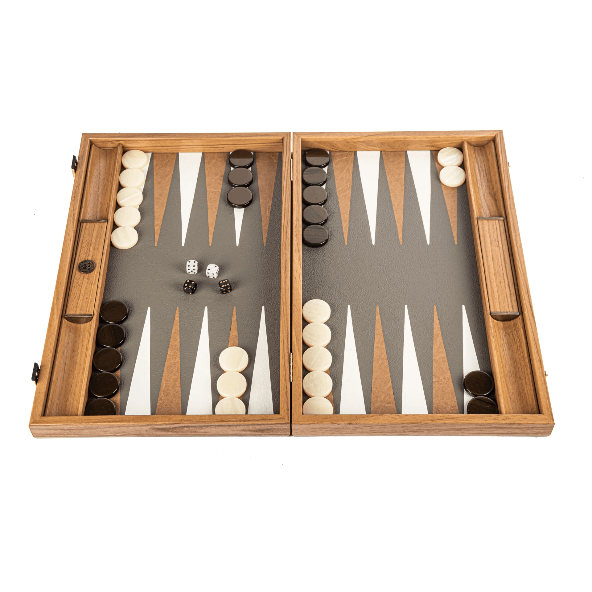 Snake Tote In Grey & Beige Backgammon