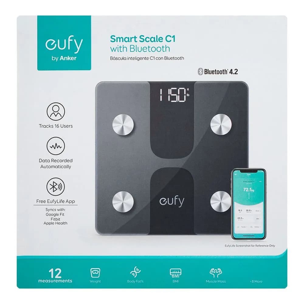 Anker Eufy Smart Scale C1 With Bluetooth Black T9146h11