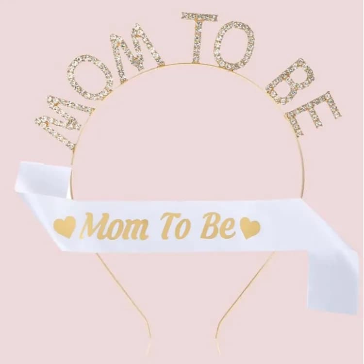 Mom To Be Sash And Tiara