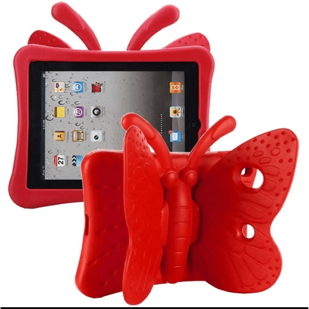 Butterfly Cover for iPad Air & Air 2 Pro 2017 9.7 Inch - Red