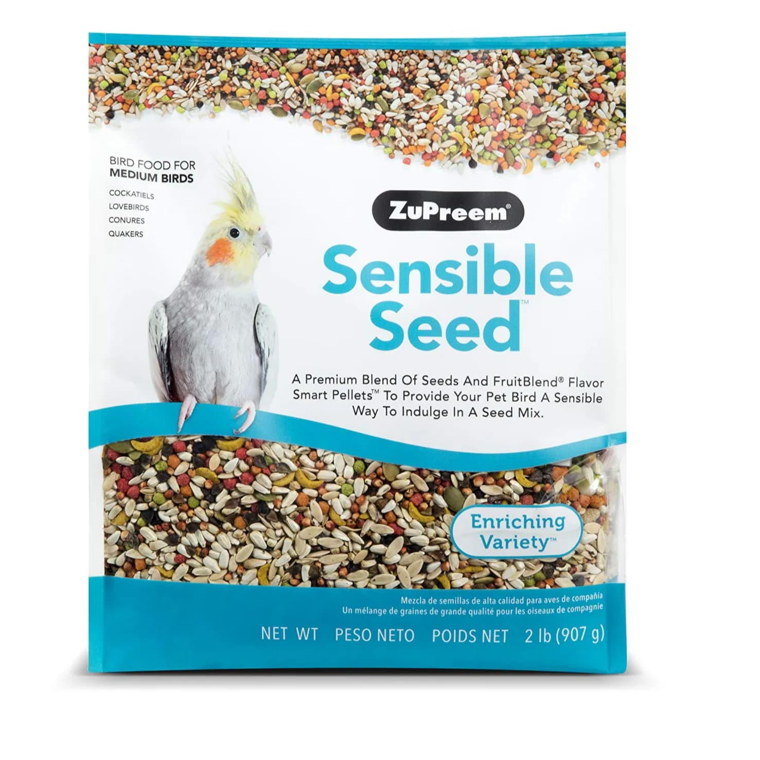 Zupreem Sensible Seed Bird Food For Medium Birds 907gm