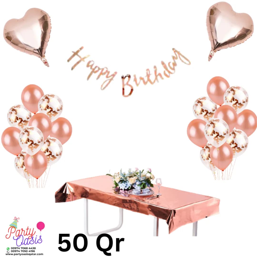 Rose Gold Birthday Decoration