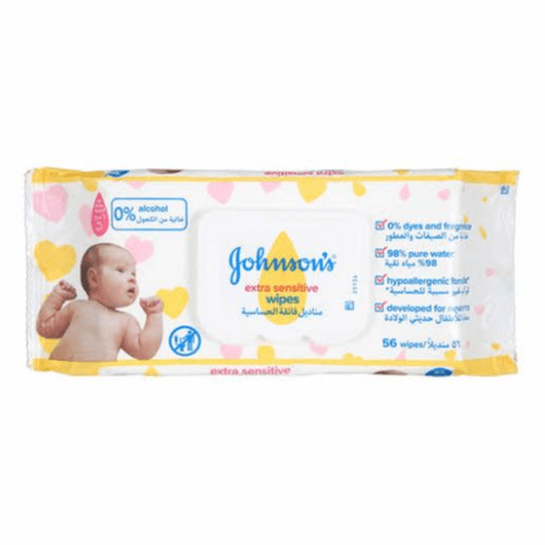 Johnson's Extra Sensitive Wipes 56 Wipes