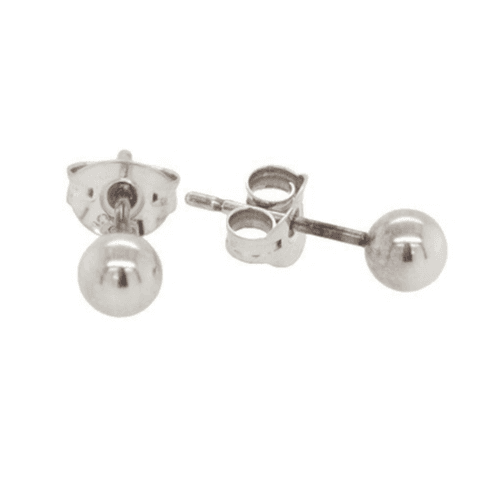 Ear Rings Steel Small Ball