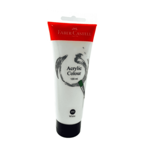 Faber-castell Acrilic Colour 120ml Tube White Colour - 11791