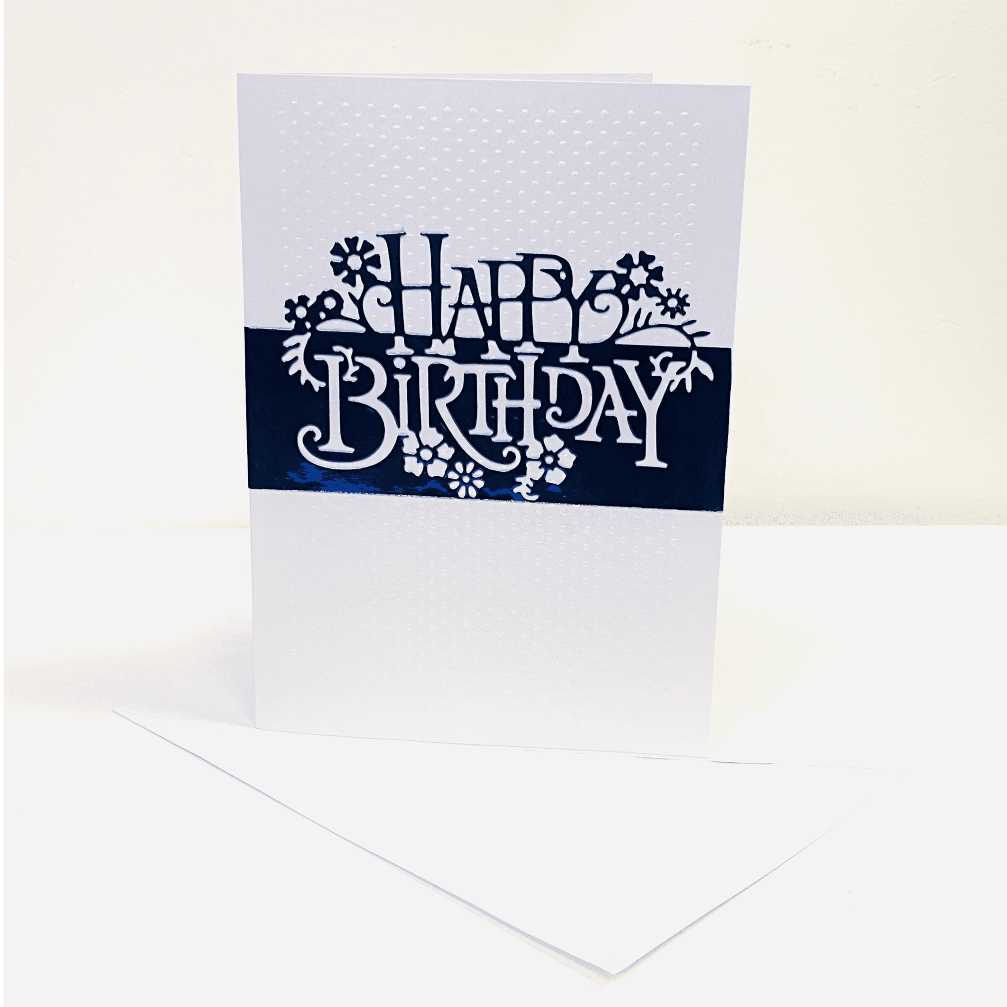 Handmade Happy Birthday White Card