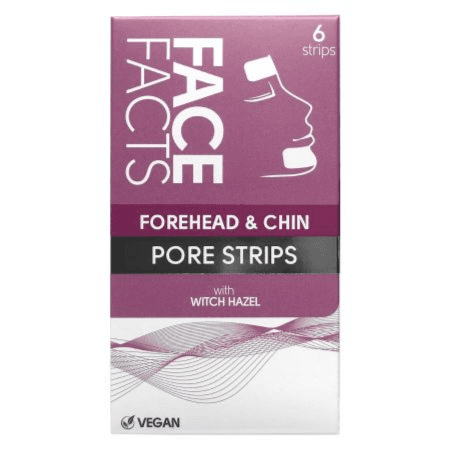 Face Facts Pore Strips With Witch Hazel for Forhead & Chin 6 strips