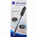 Atlas Ball Pen Black 10 Pcs