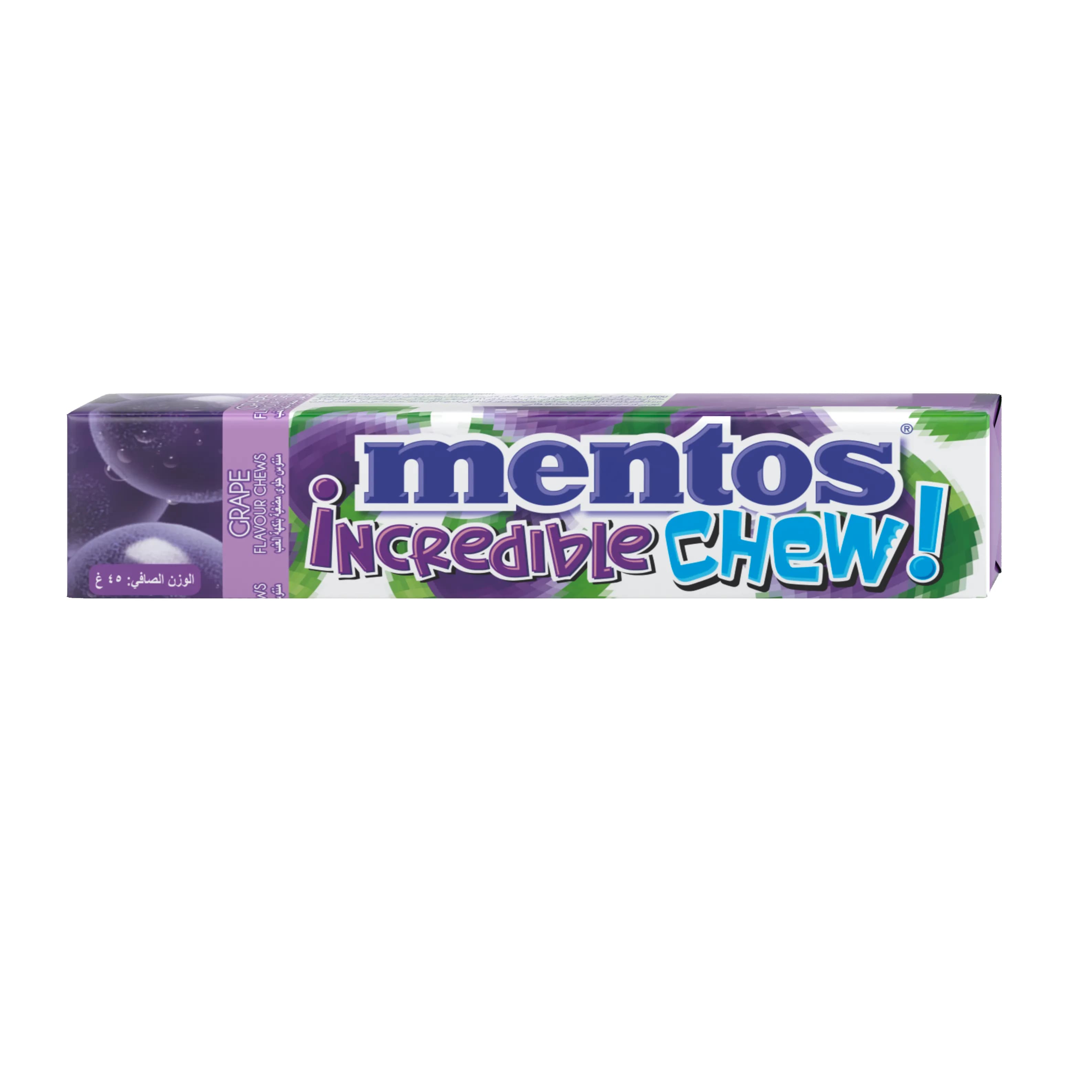 Mentos Incredible Chew Grape 45gm