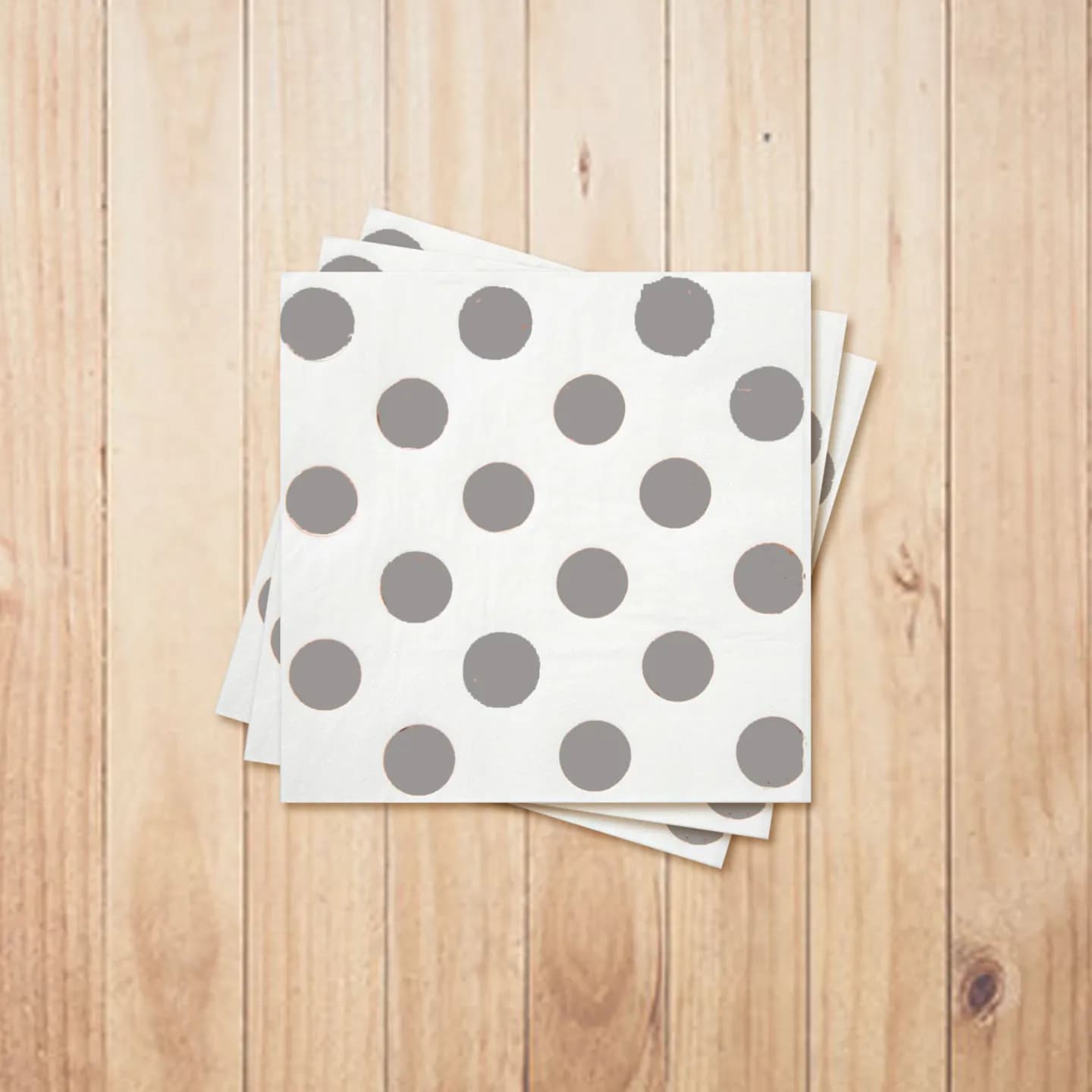 White Tissues Silver Dots ( 16 Pcs )