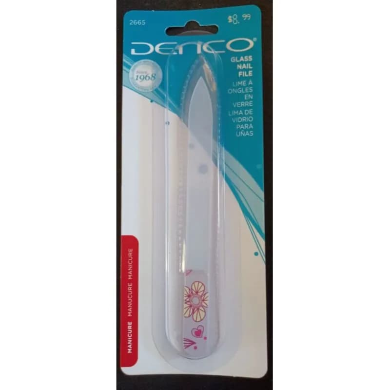 Denco 2665 Glass Nail File Manicure 1 Piece