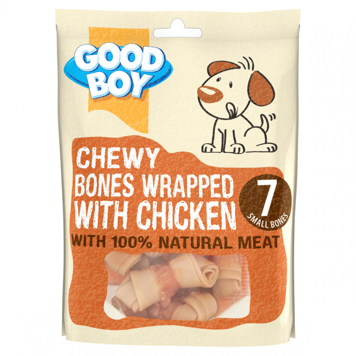 Dog Treats Chicken Wrap Mini Bone - 7 Pieces