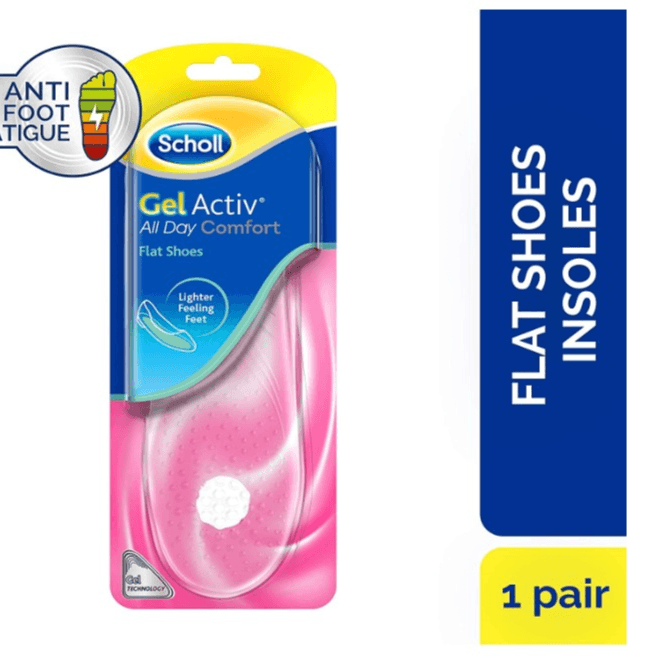 Dr. Scholl Gel Activ All Day Comfort Flat Shoes Insoles 1 Pair UK 3-7.5