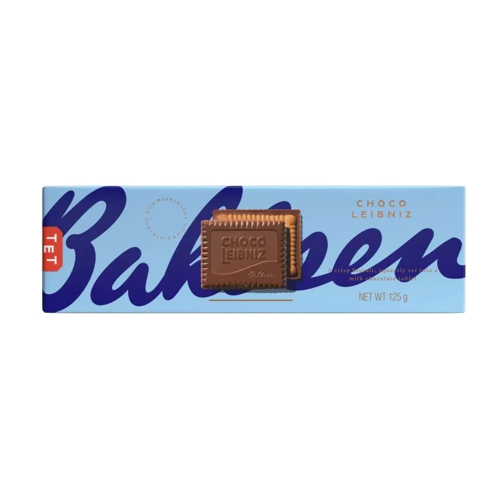 Bahlsen Choco Leibniz A Crispy Biscuit, Squarely Set Into A Milk Chocolate  125g