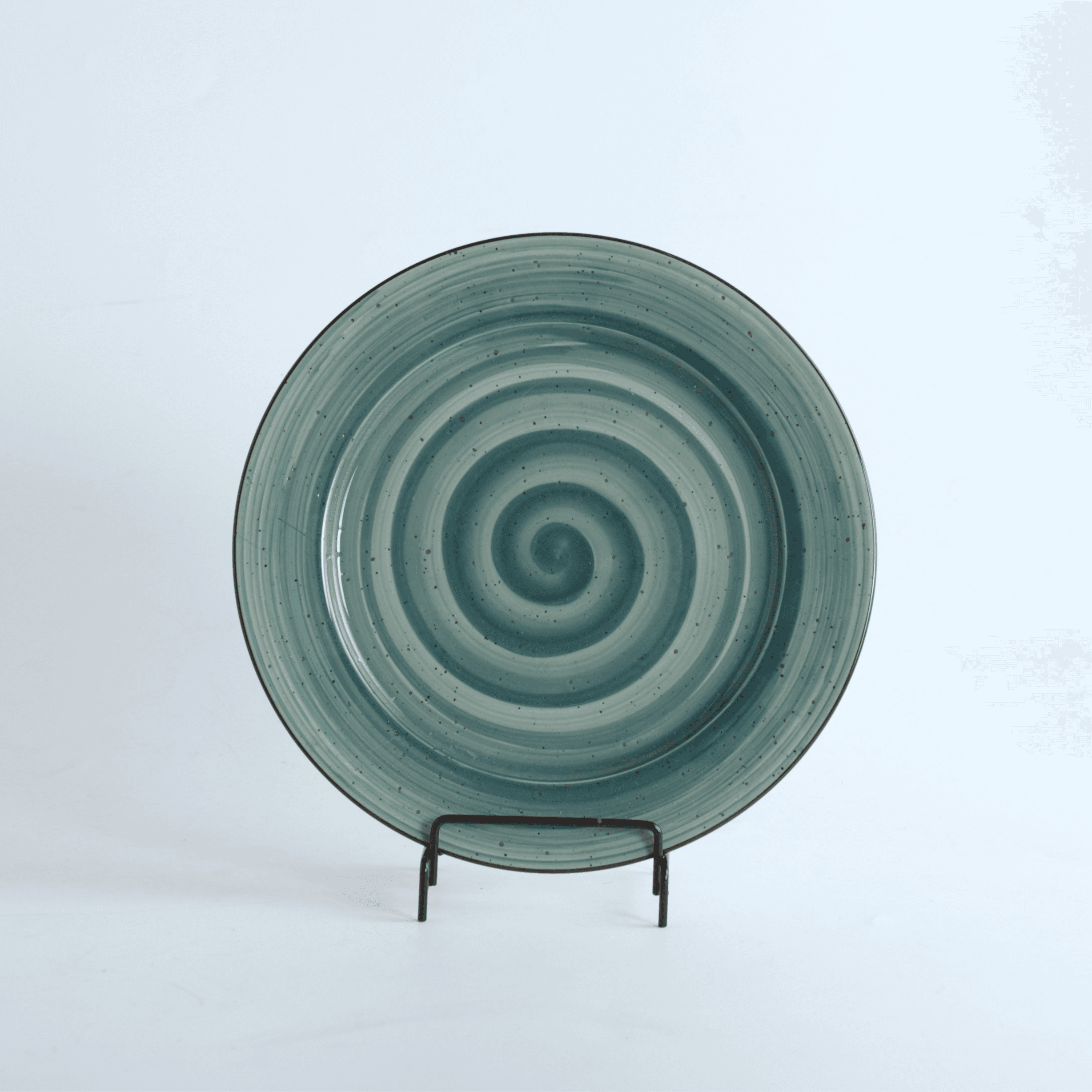 08-042Dg H.P Deco. Green / Fl. Plate 9" / 22.5Cm  - 6251882026488