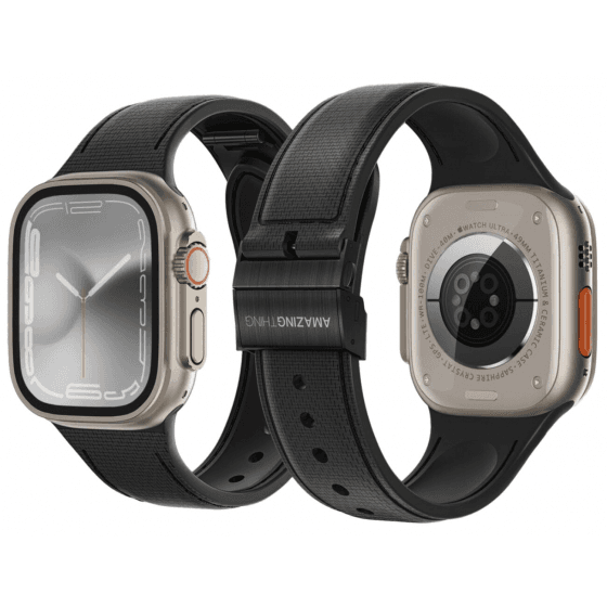 AmazingThing Titan Swift Strap for Apple Watch / Size 38 & 40 and 41 / Black