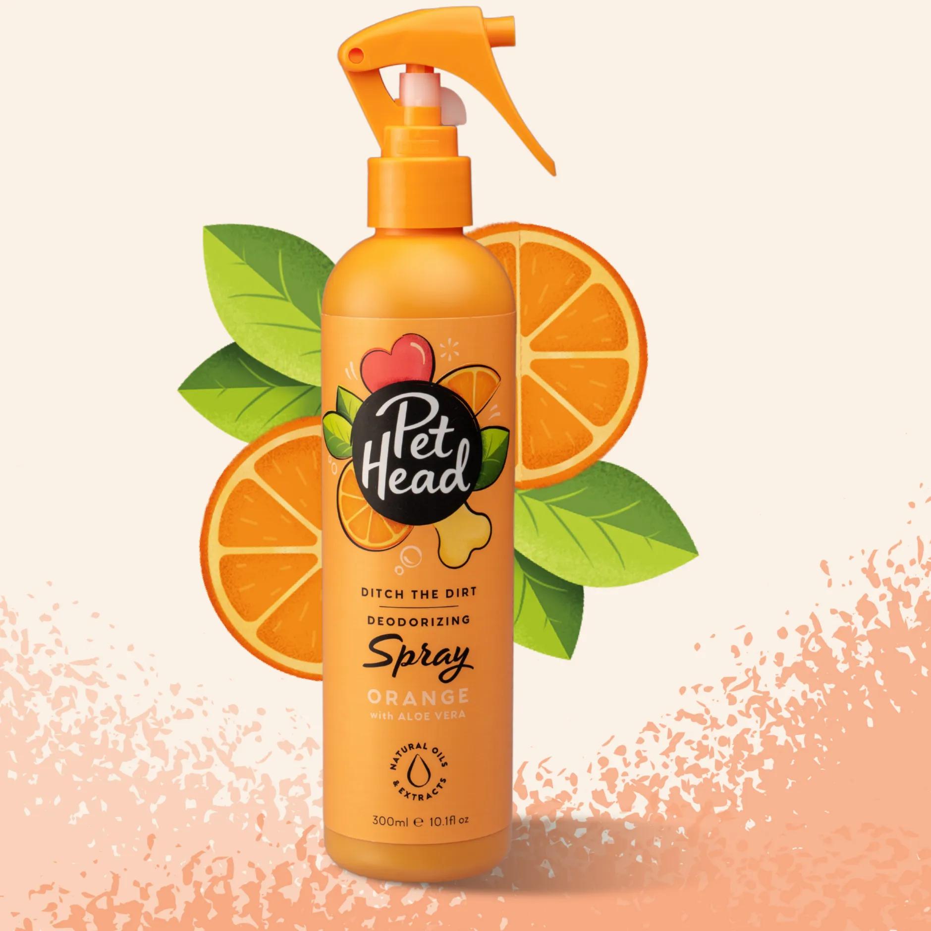 Pet Head Dog Ditch The Dirt Deodorizing Spray Orange With Aloe Vera 300ml