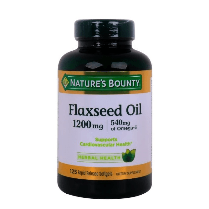 Nature's Bounty Flaxseed Oil 125 Softgels
