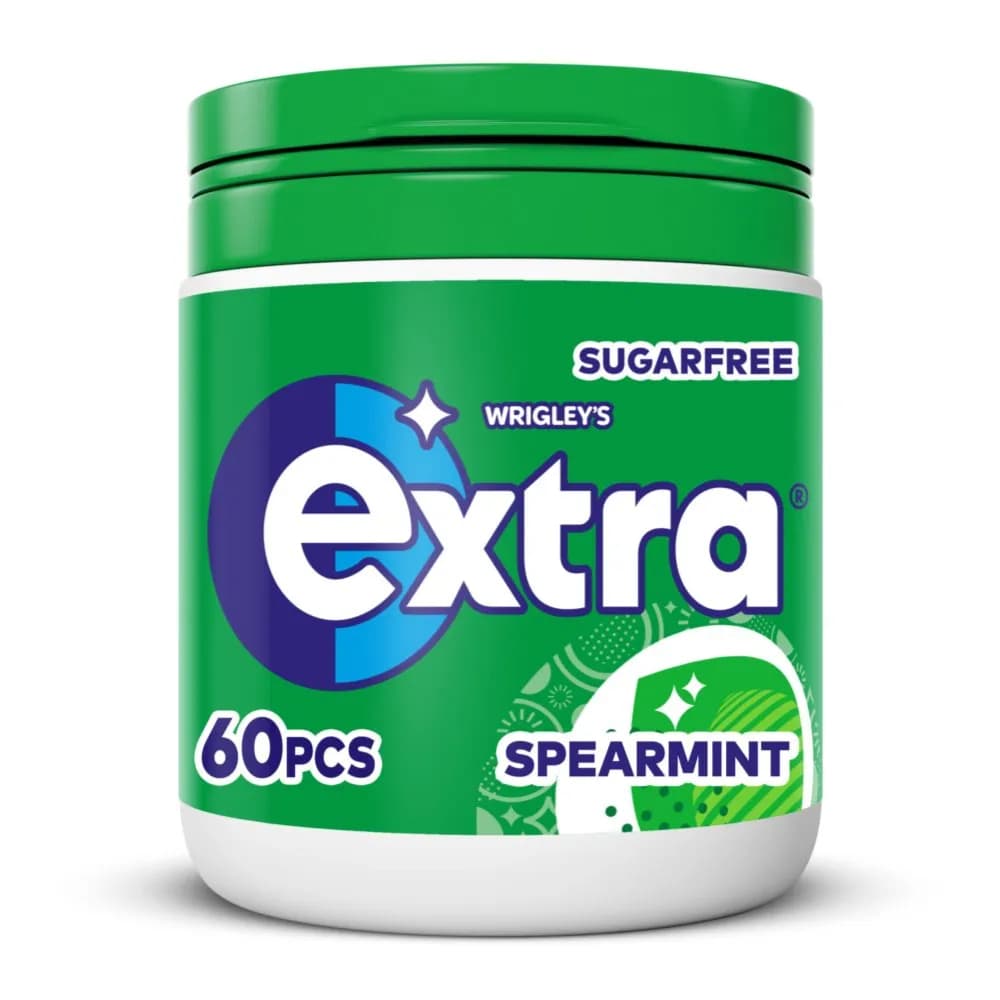 Extra Sugarfree Spearmint Biggle Bottle 60 Pieces