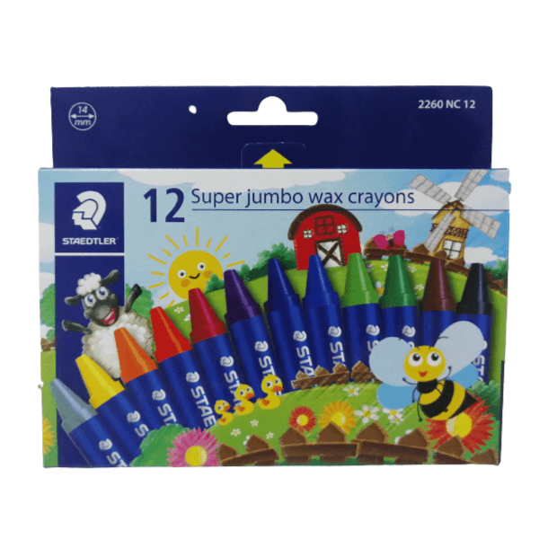 Staedtler Wax Crayons Super Jumbo 12 Colors Cnst01