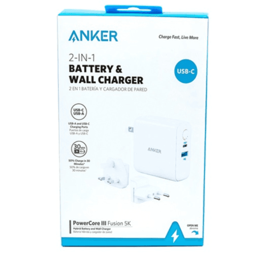 Anker 2 In 1 Battery And Wall Charger - Powercore III Fusion 5K