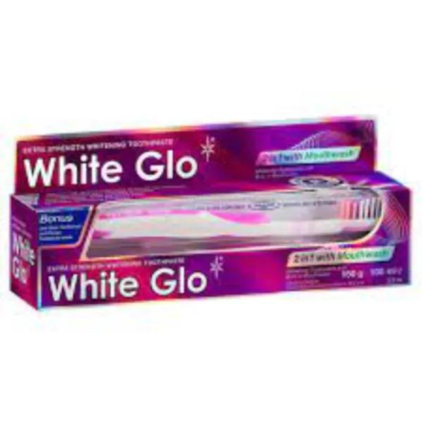 White Glo Extra Strength Whitening Toothpaste With Built In Mouthwash 100ml