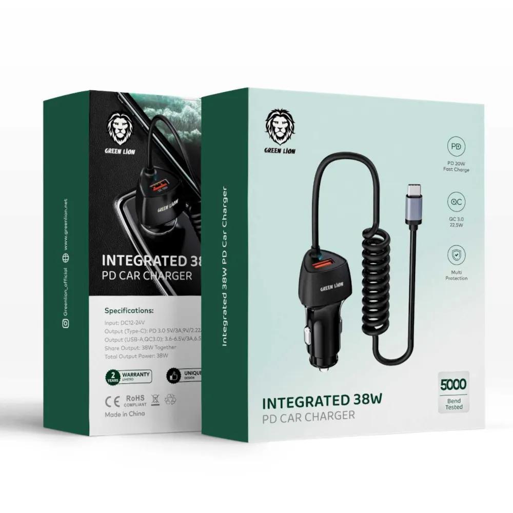 Integrated 38W Car Charger Type-C Output