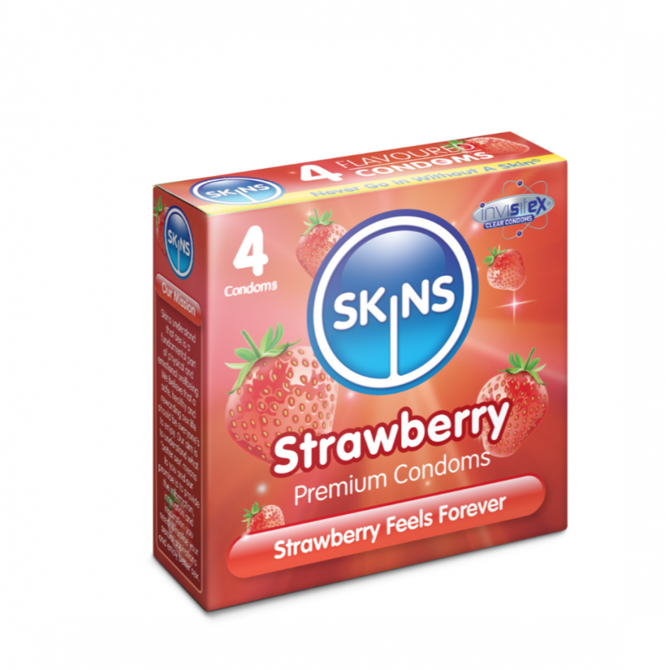 Skins Strawberry 4 Condoms