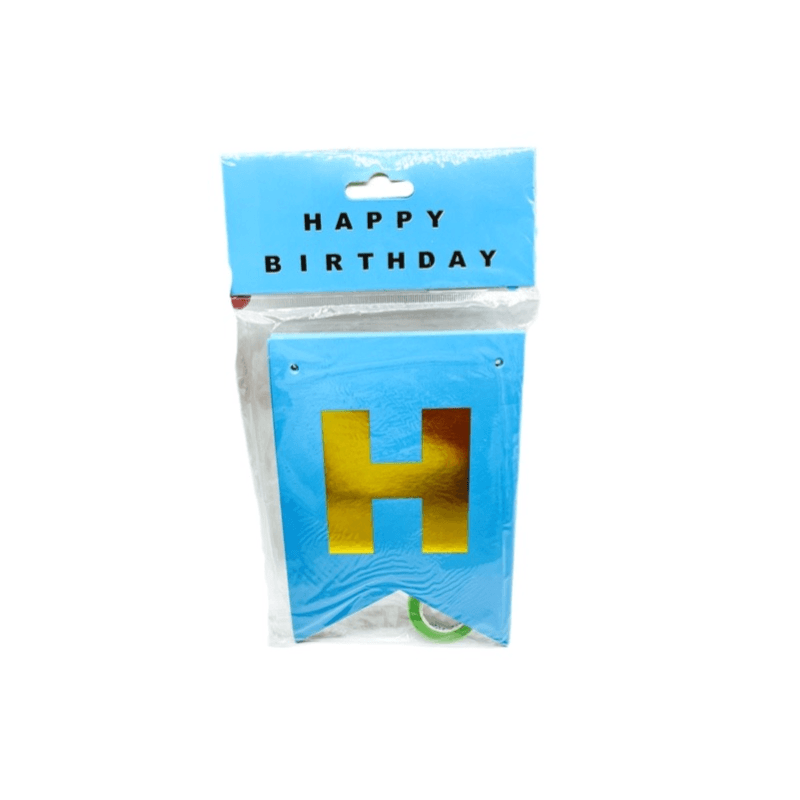 Happy Birthday Banner Blue Colour - 5258