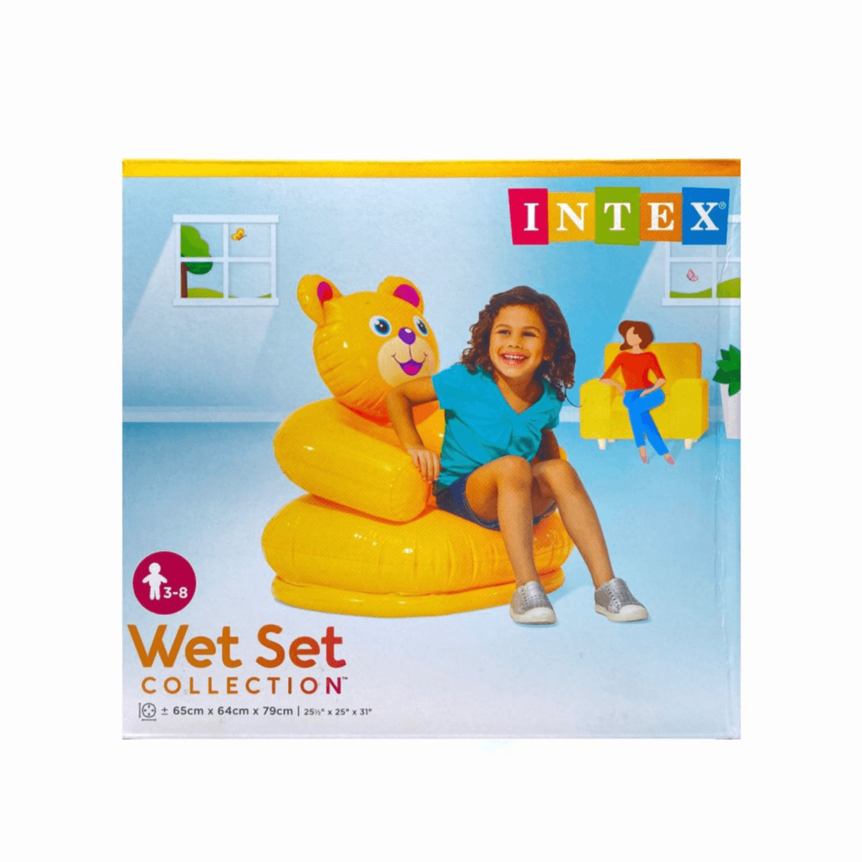 Intex Bouncy Chair For Kids Yellow  - 4897