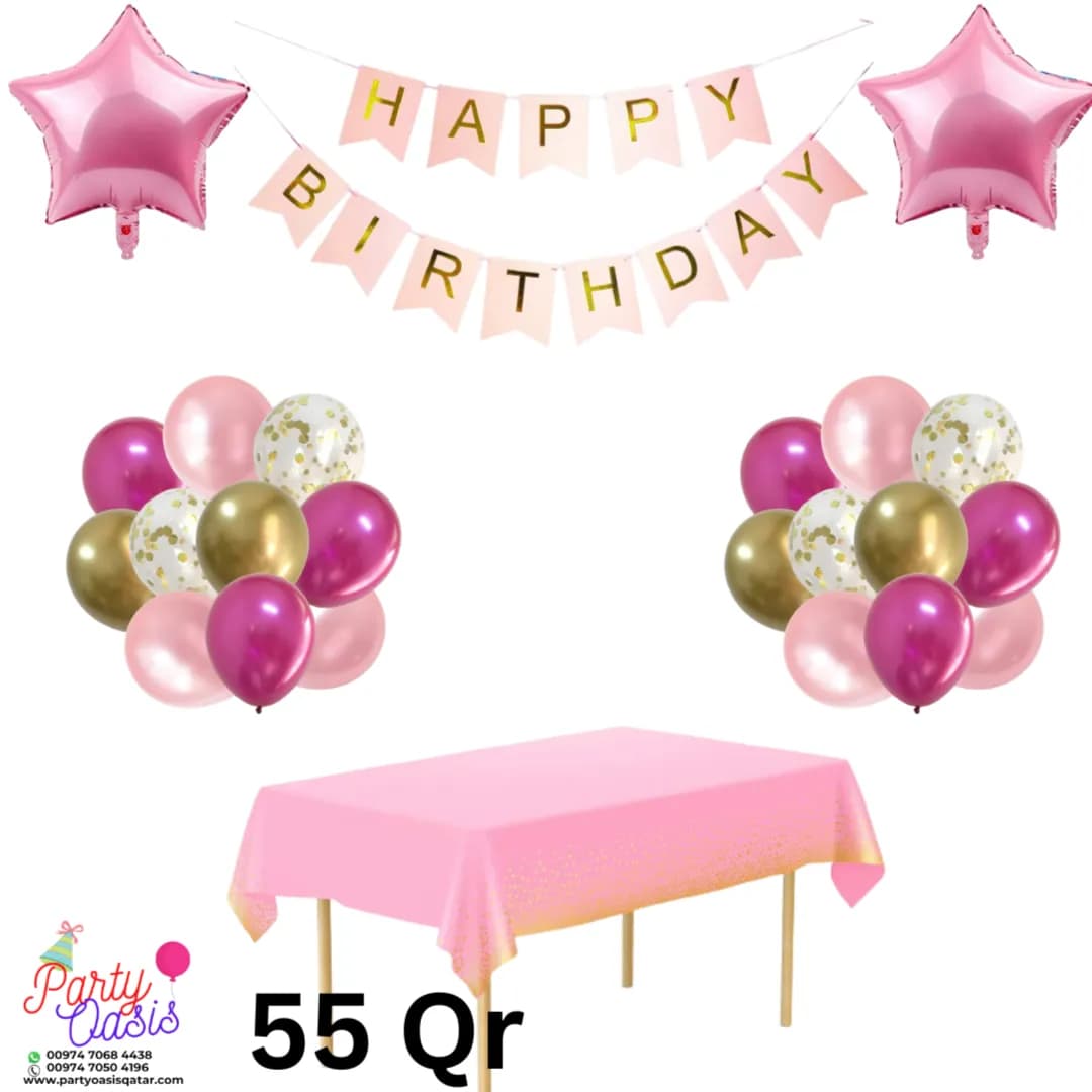 Pink Birthday Decoration