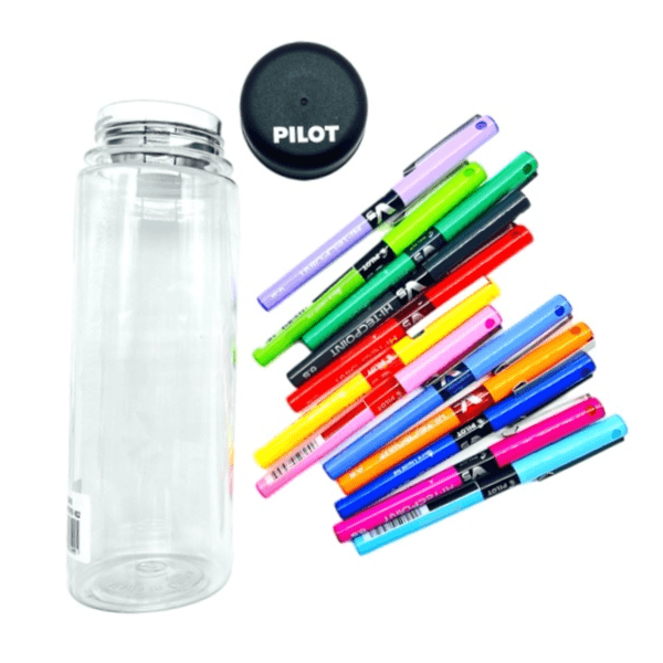 Pilot Jar 12 Colour V5 Hi-techpoint Roller Ball Pen Liquid Ink 0.5mm - 12117