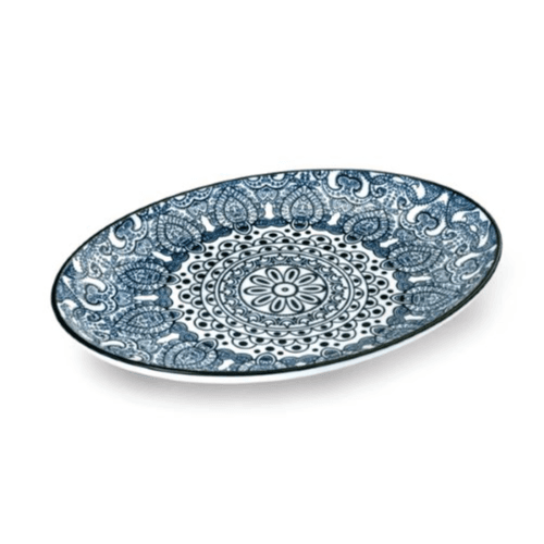 Che Brucia 10"Oval Plate Arabesque/d03-024