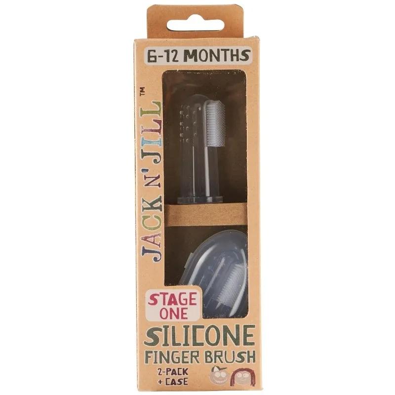 Jack N' Jill Silicone Finger Brush 2pk Stage 1 (6 - 12 Months)