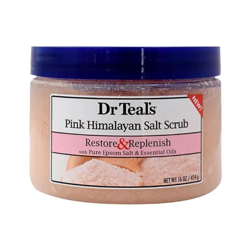 Dr Teal's Restore & Replenish Pink Himalayan Sea Salt Scrub - 16 Oz