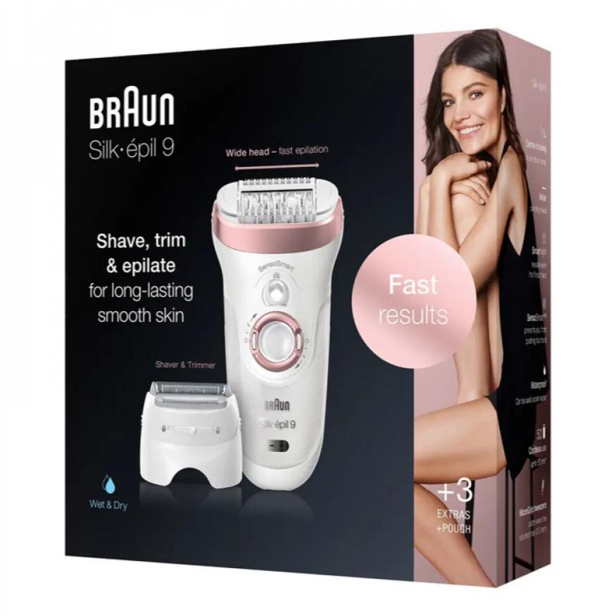 Braun SES 9720,Braun Silk-epil SES 9720 Wet & Dry Epilator +3 Extras incl.