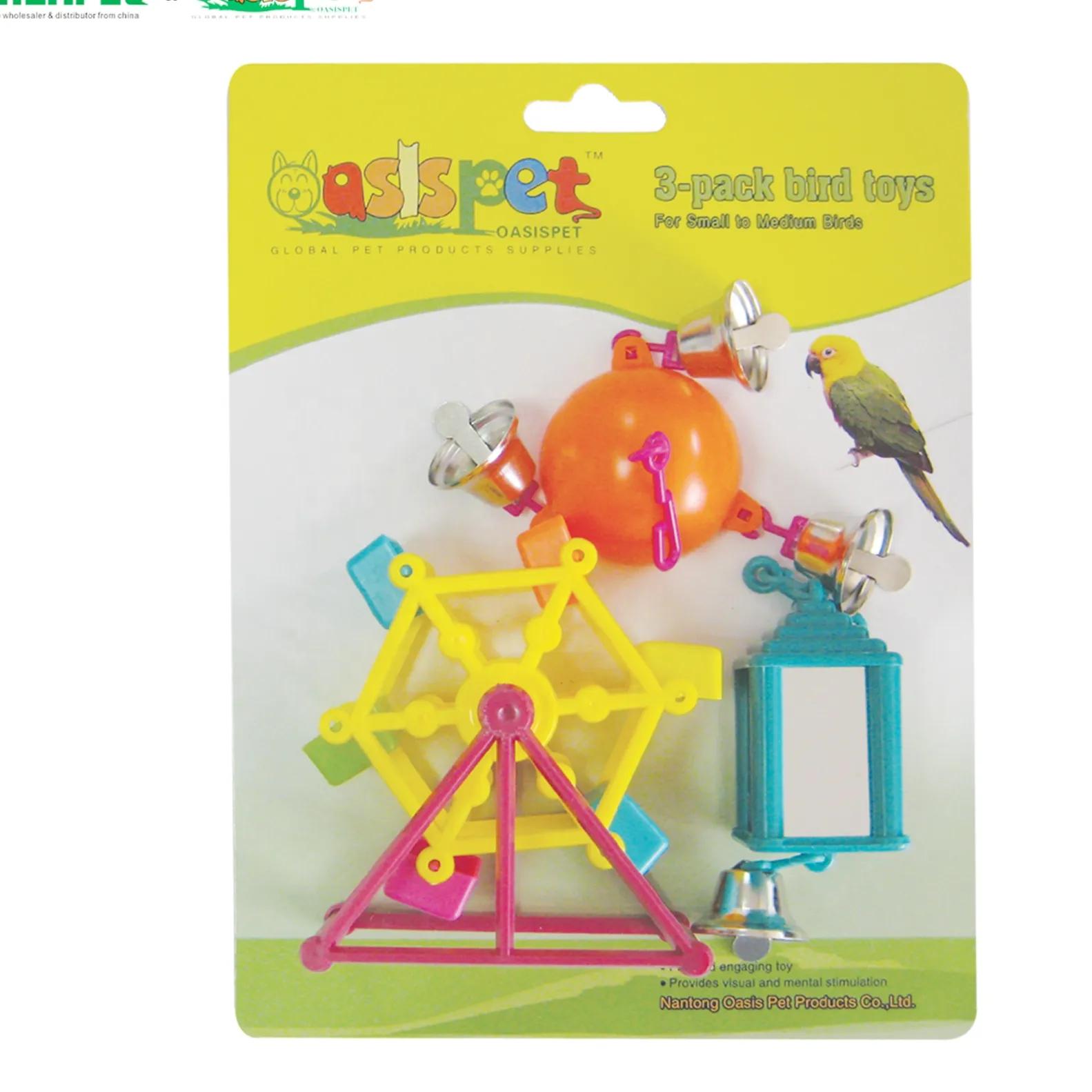 Oasispet 3 Pack Bird Toys For Small And Medium Birds