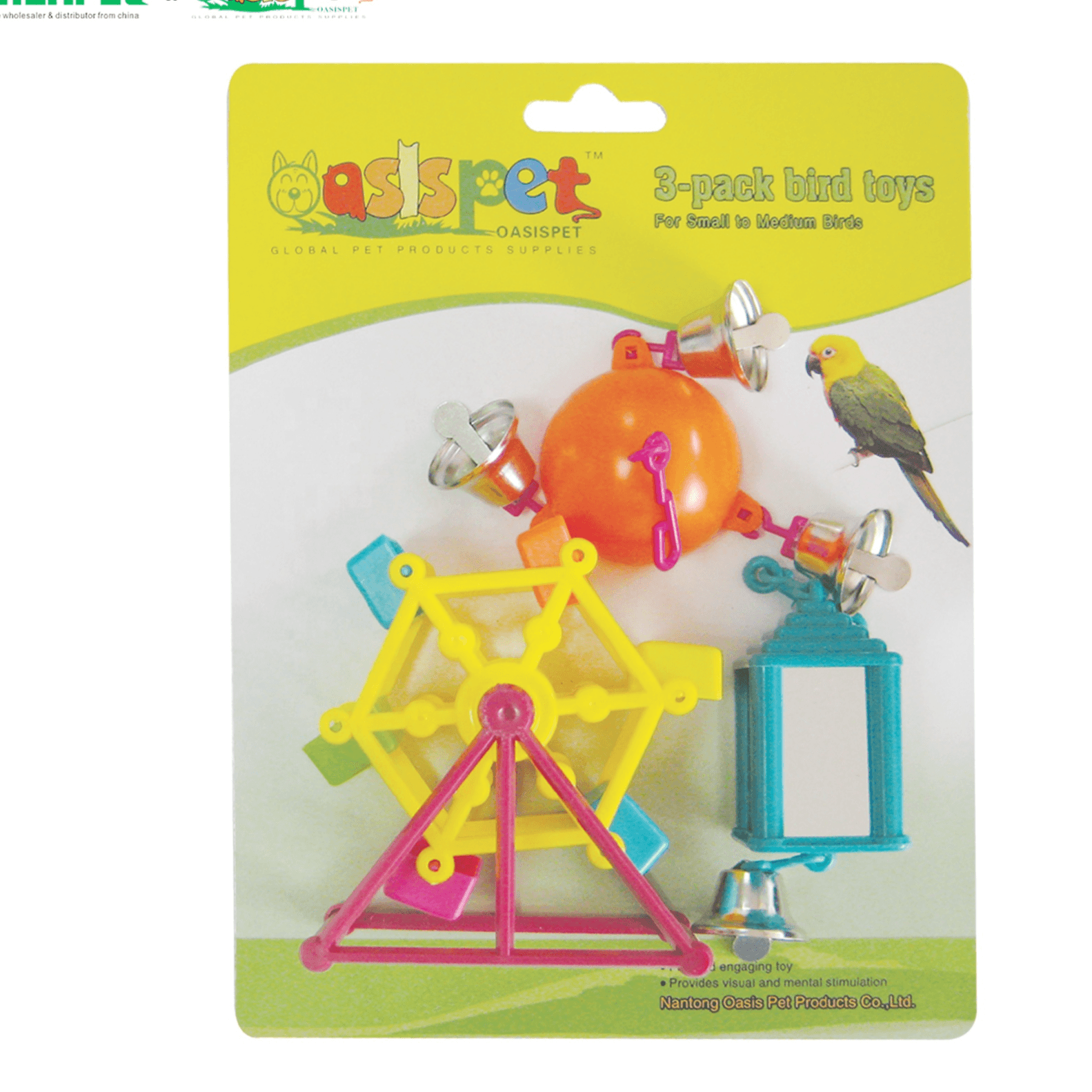 Oasispet 3 Pack Bird Toys For Small And Medium Birds