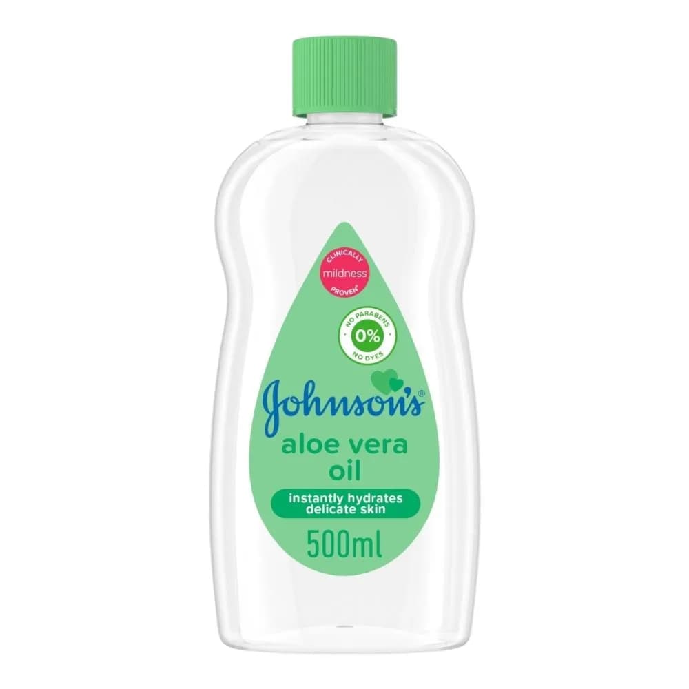 Johnsons Aloe Vera Oil Instantly Hydrates Delicate Skin 500Ml