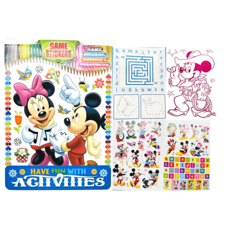 Mickey Mouse Coloring And Activities Book With Stickers B5 Size - 2214