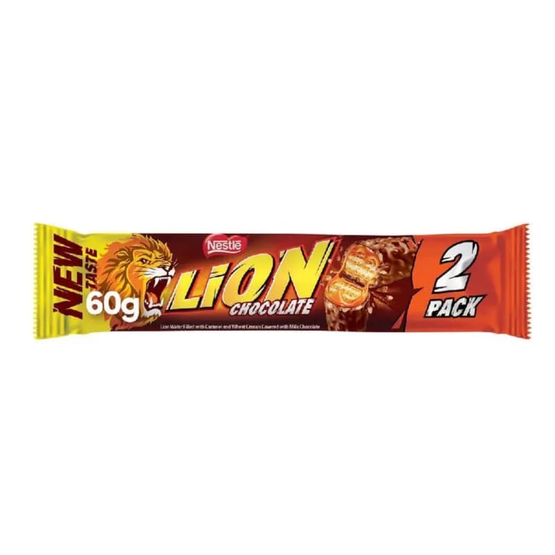 New Nestle Lion Chocolate 2 Pack 60g