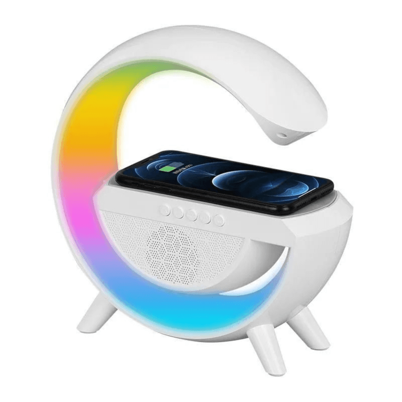 TALOWARIC Wireless Charging Atmosphere Lamp with Bluetooth Speaker